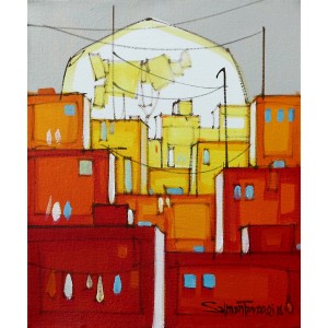Salman Farooqi, 10 x 12 Inch, Acrylic on Canvas, Cityscape Painting-AC-SF-177